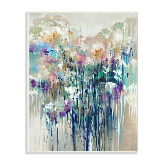 Stupell Industries Dripping Blue & Purple with Soft Neutrals Wall Plaque